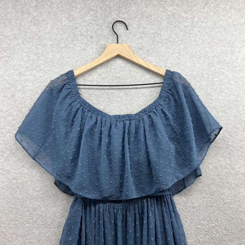 Baltic Born Navy Blue Off-Shoulder Maxi Dress - Picture 6 of 7